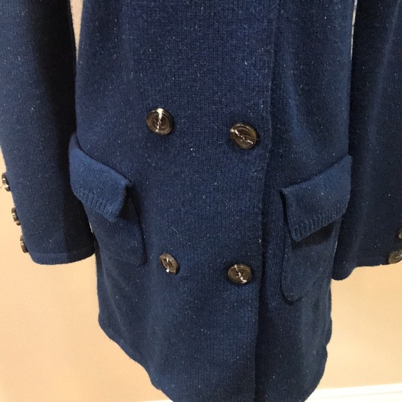 Design History Double Breasted Trench Sweater Coat 85% Wool 15% Cashmere-Size M - Picture 6 of 16